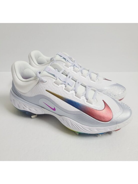 NEW Nike Alpha Huarache Elite 4 Low Baseball Cleats FD2745-106 Size 10 White main image 4